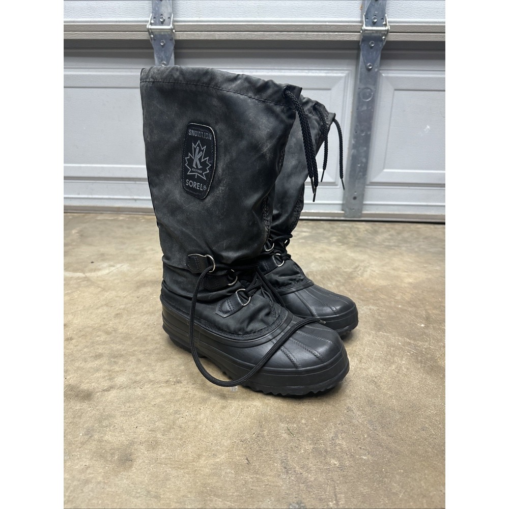 SOREL Snow Lion Kaufman Snow Boots Insulated Black Men's 6